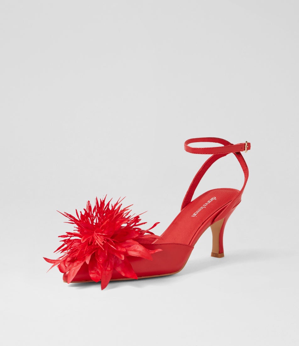 Tattel Red Leather Heels