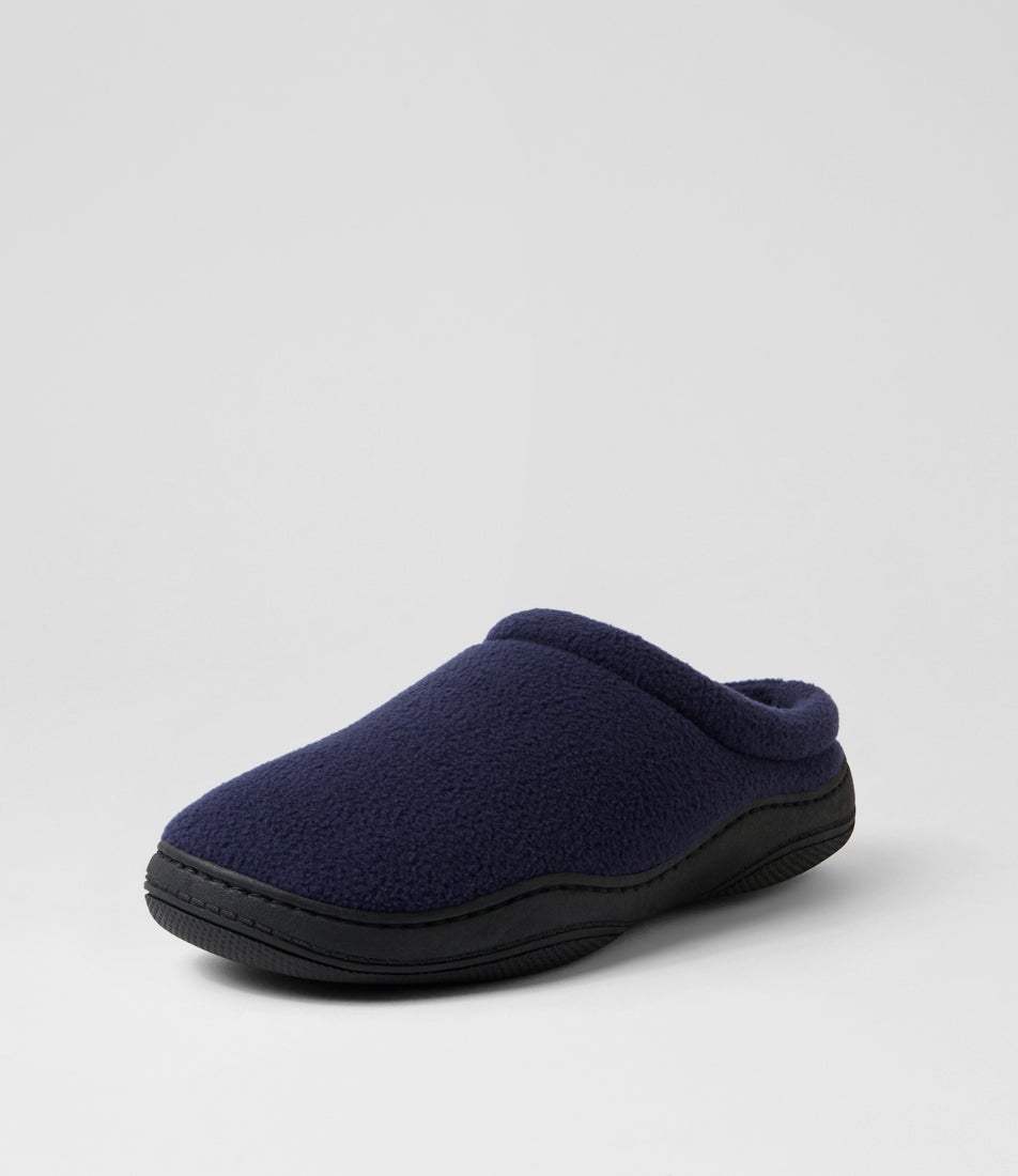 Suzie Navy Fabric Slippers