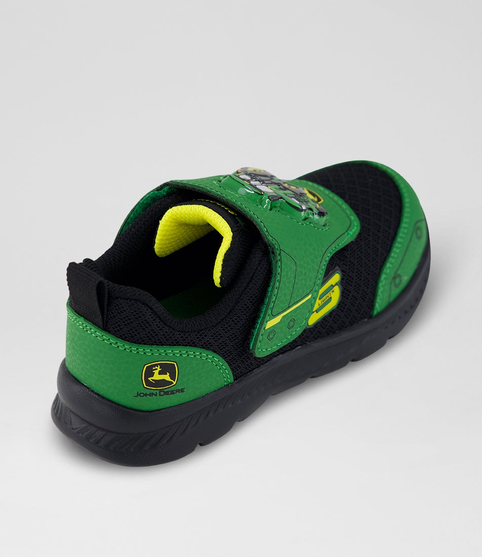 Comfy Flex Toddler Green Black Mesh Sneakers