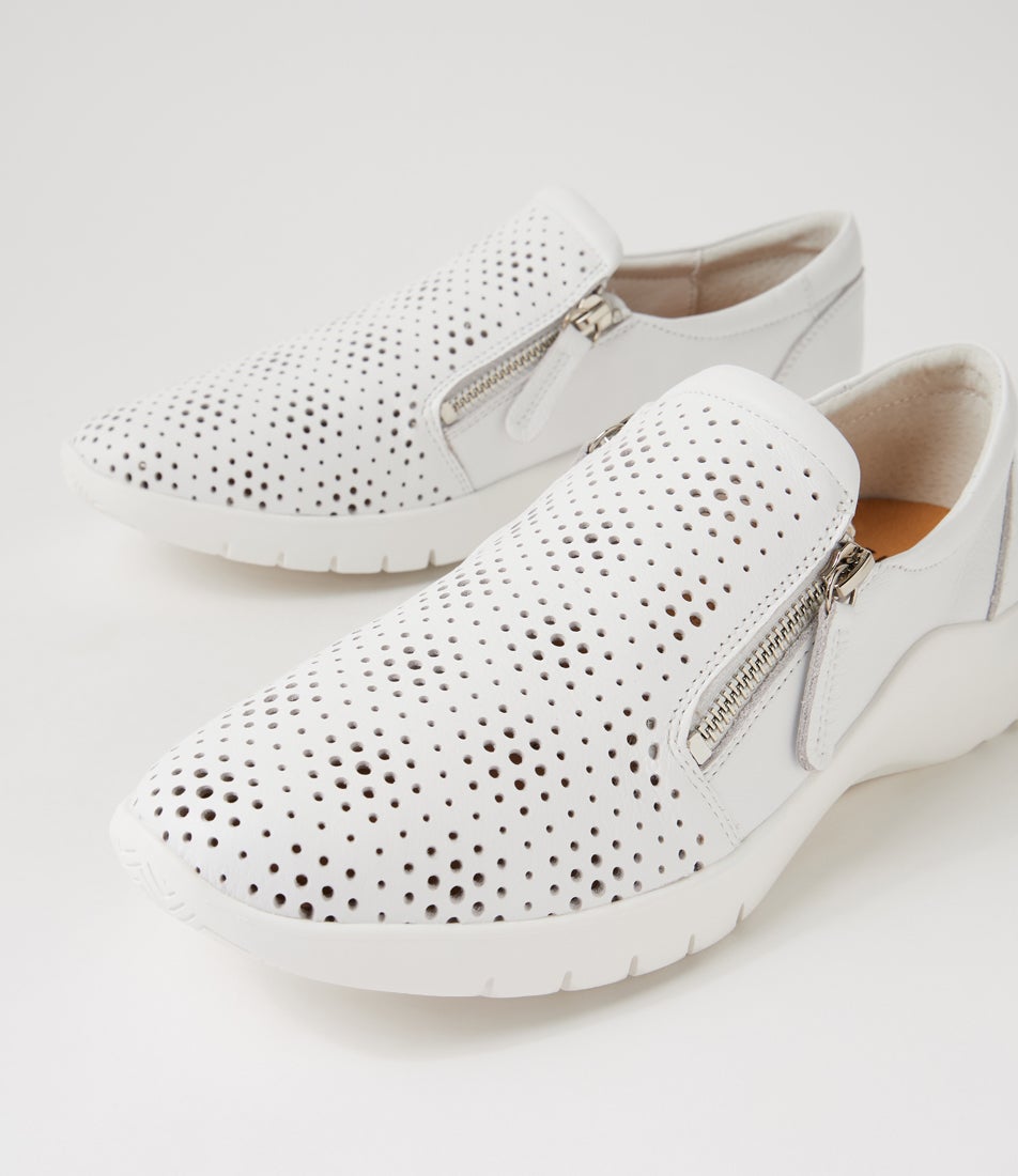 Prence Xw White Leather Flat Shoes