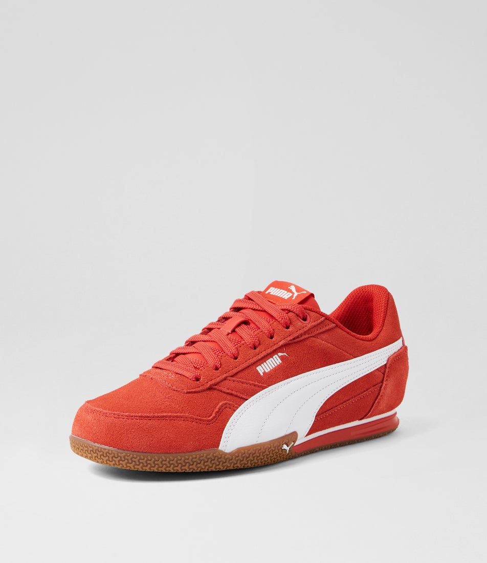 Bella Donna Candy Apple White Microsuede Sneakers