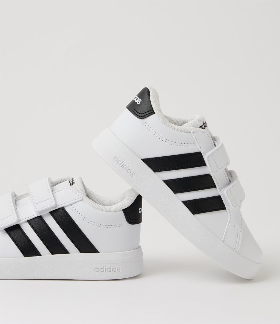 Grand Court 3 Toddler White Black White Sneakers