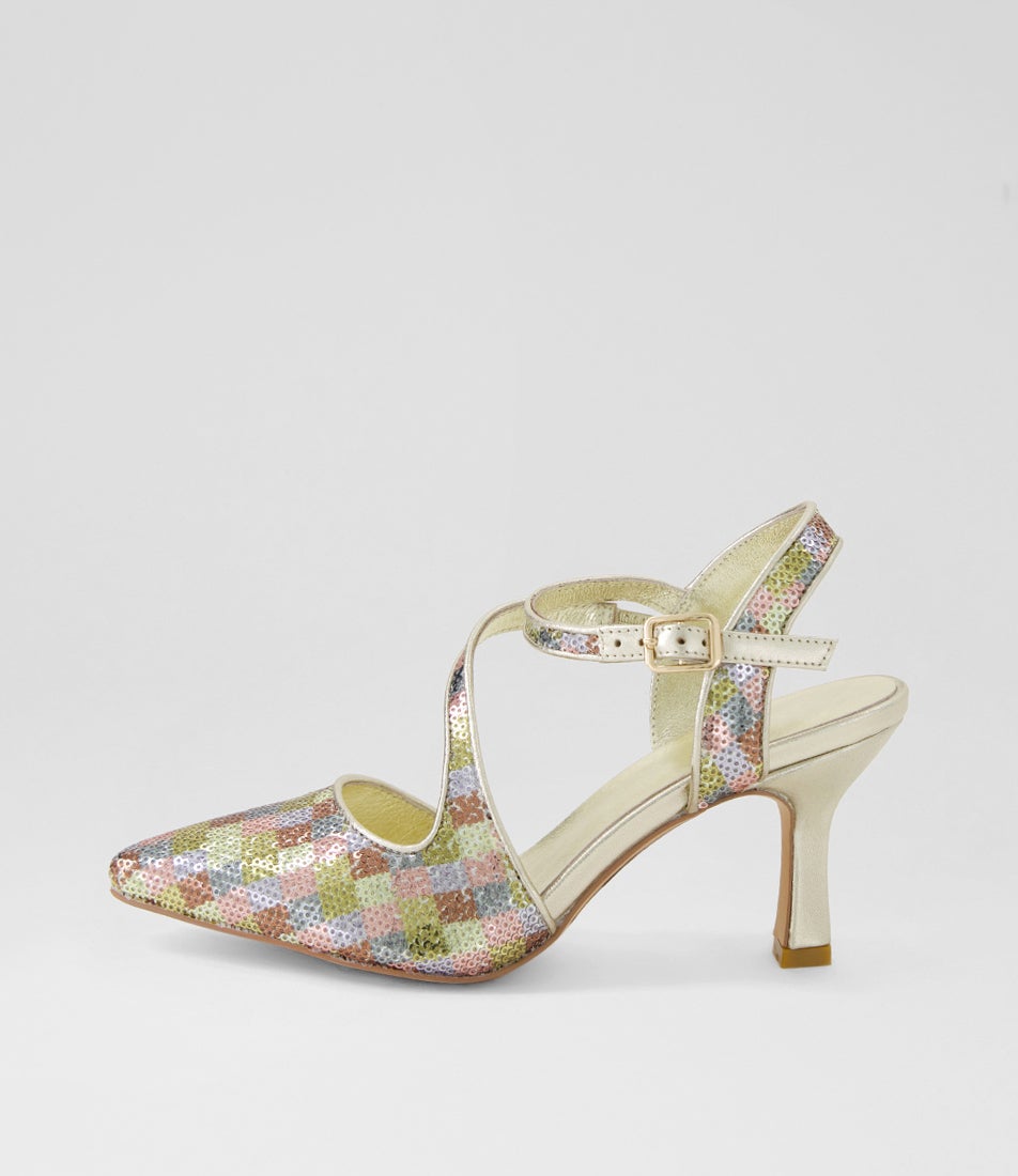 Lukkas Metallic Diamond Multi Heels