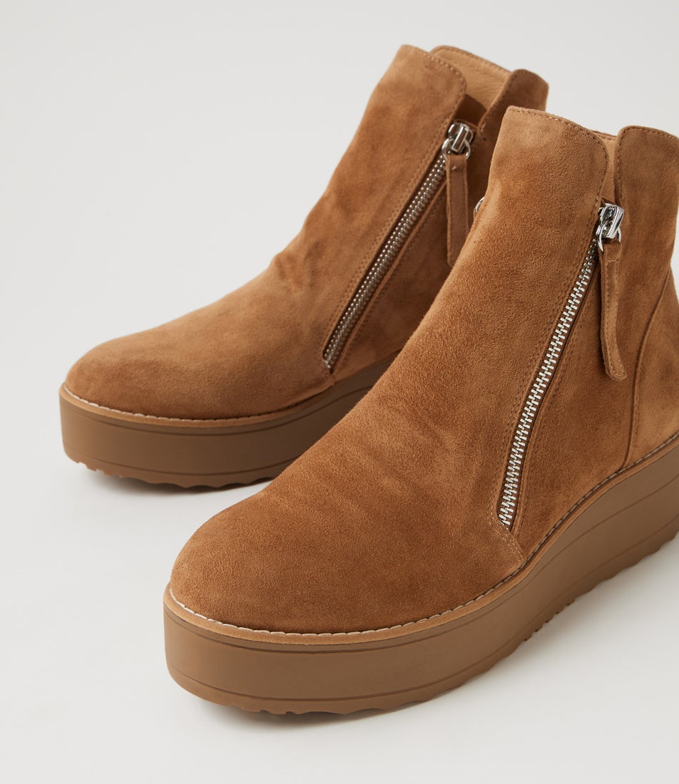 Nene Light Choc Suede Ankle Boots