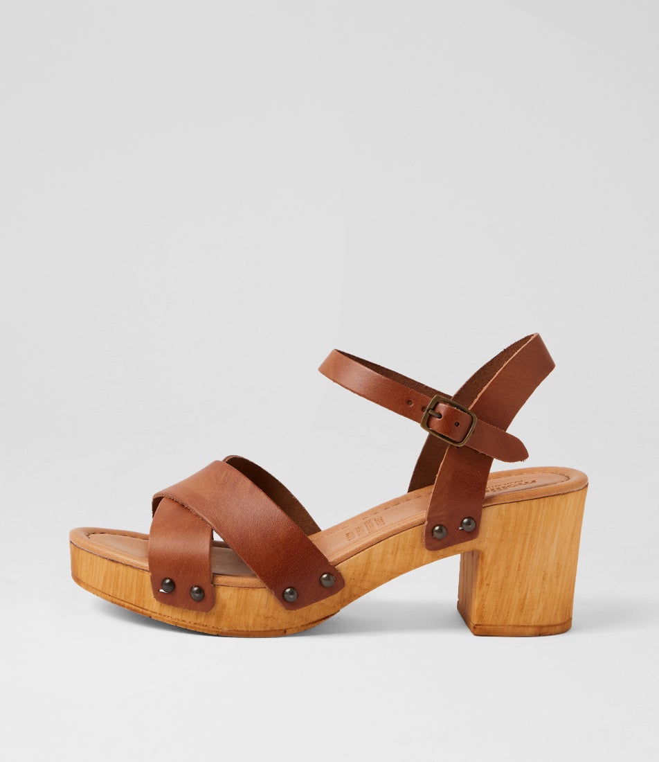 Byron Tan Leather Clogs
