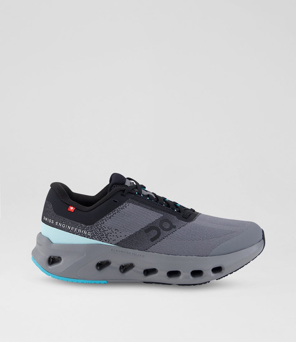 Cloudsurfer Youth Black Riviera Fabric Lace Up Sneakers