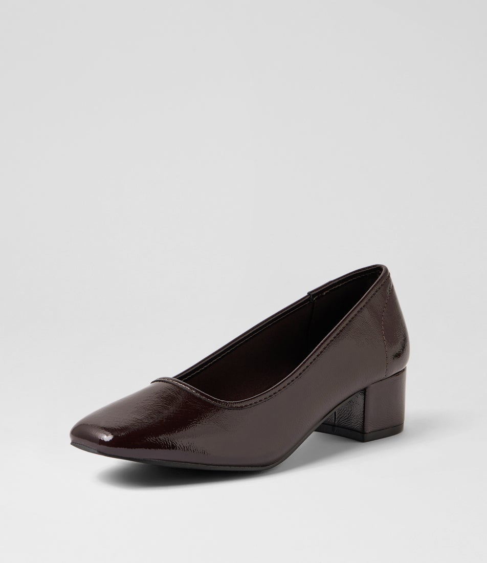 Sussex Port Crinkle Patent Pu Pump Heels