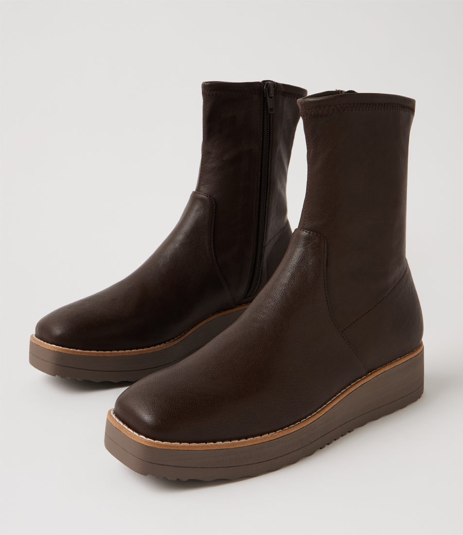 Drinkle Choc Stretch Ankle Boots