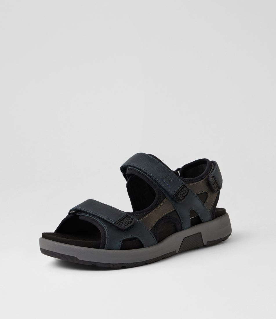 Emeric 06 Dunkelblau Kombi Leather Sandals