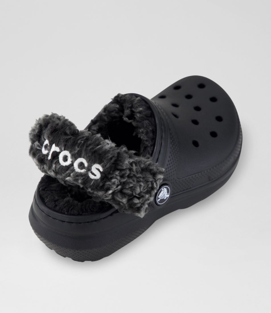 Classic Fleece Lined  Junior Black Eva Sandals