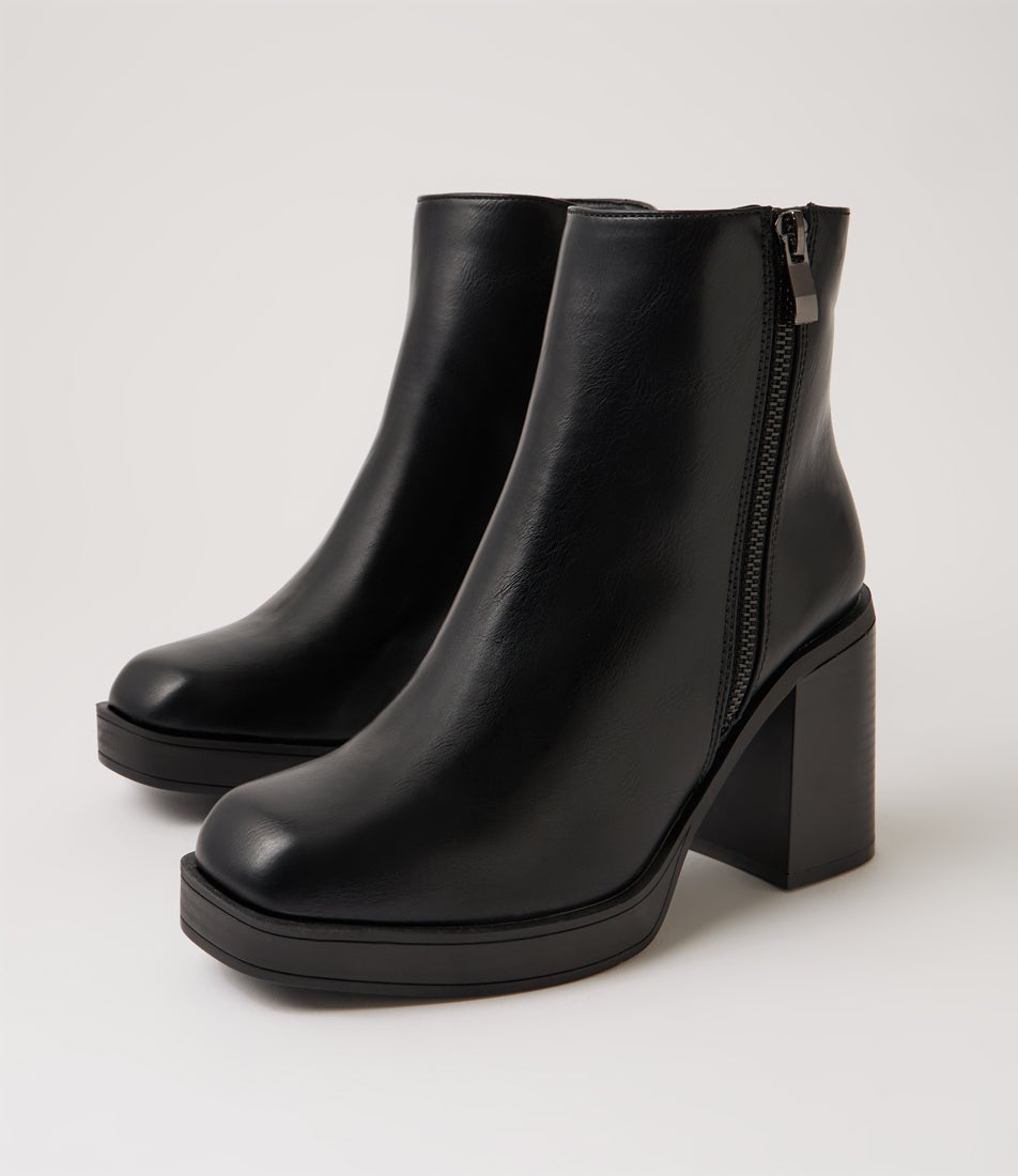 Prissy Black Ankle Boots
