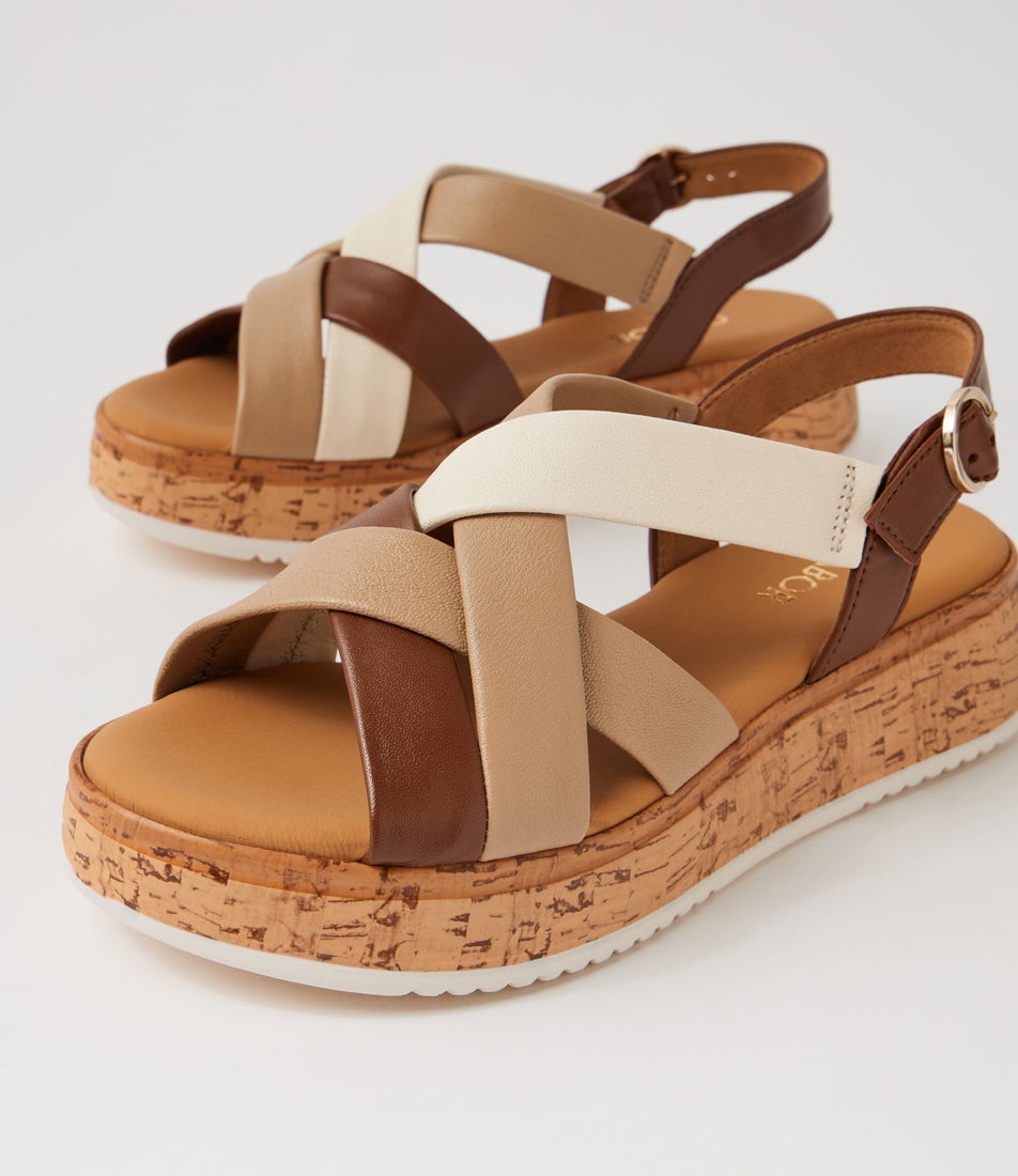 Celo Cognac Multi Sandals
