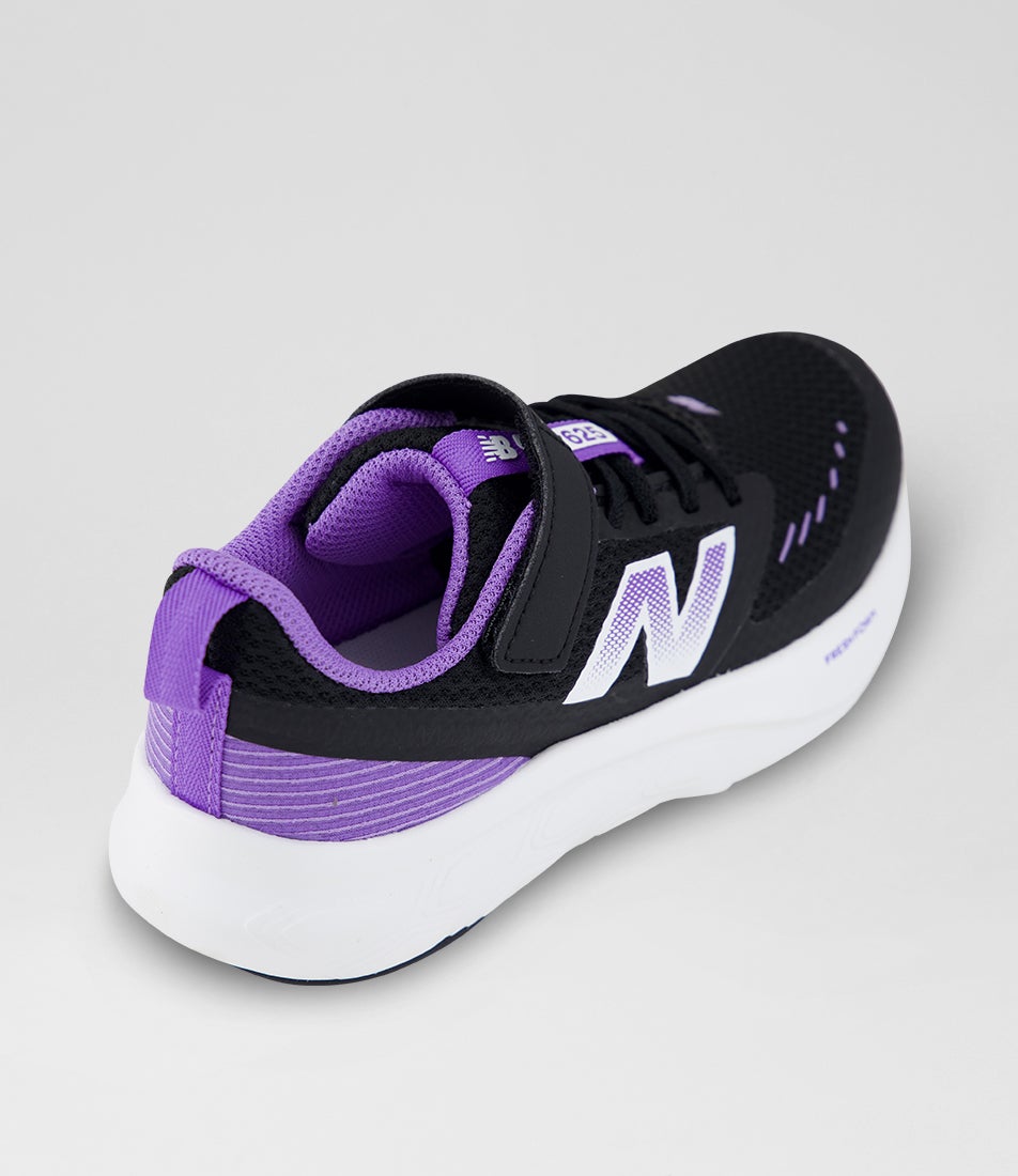 625 Junior Black Violet Crush Mesh Sneakers