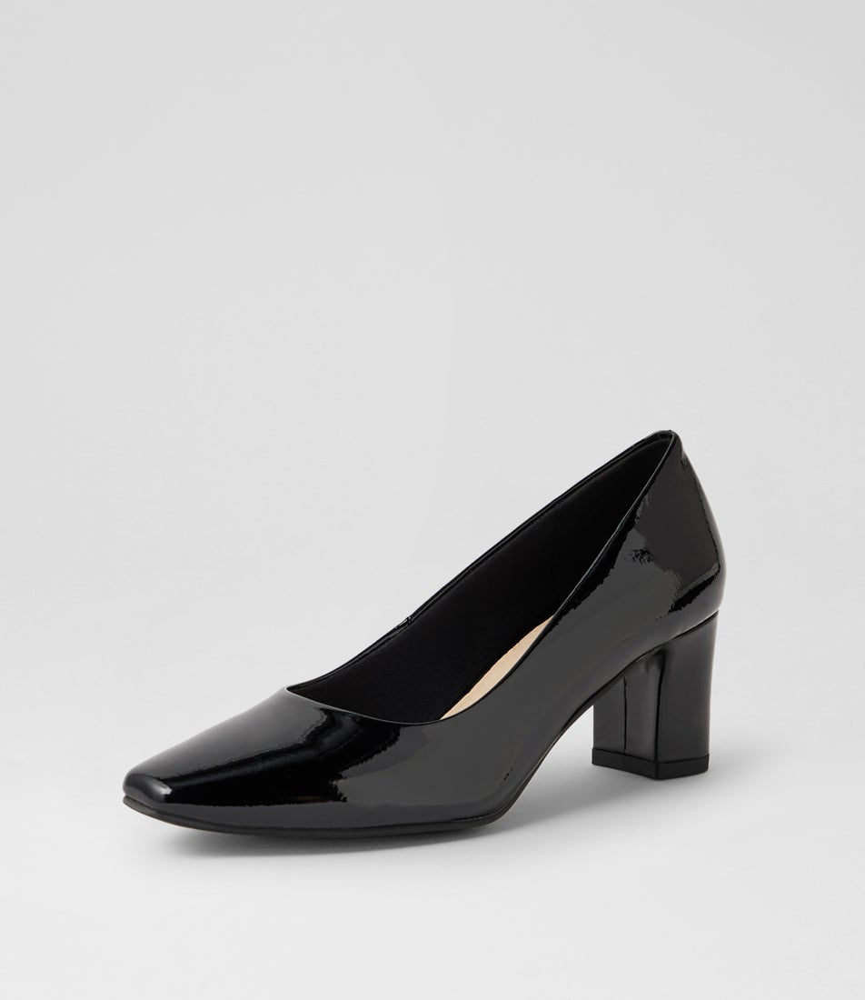 Jassine Black Patent Leather Heels