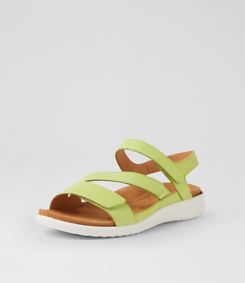 Boyde Xw Lightt Citrus White Leather Sandals