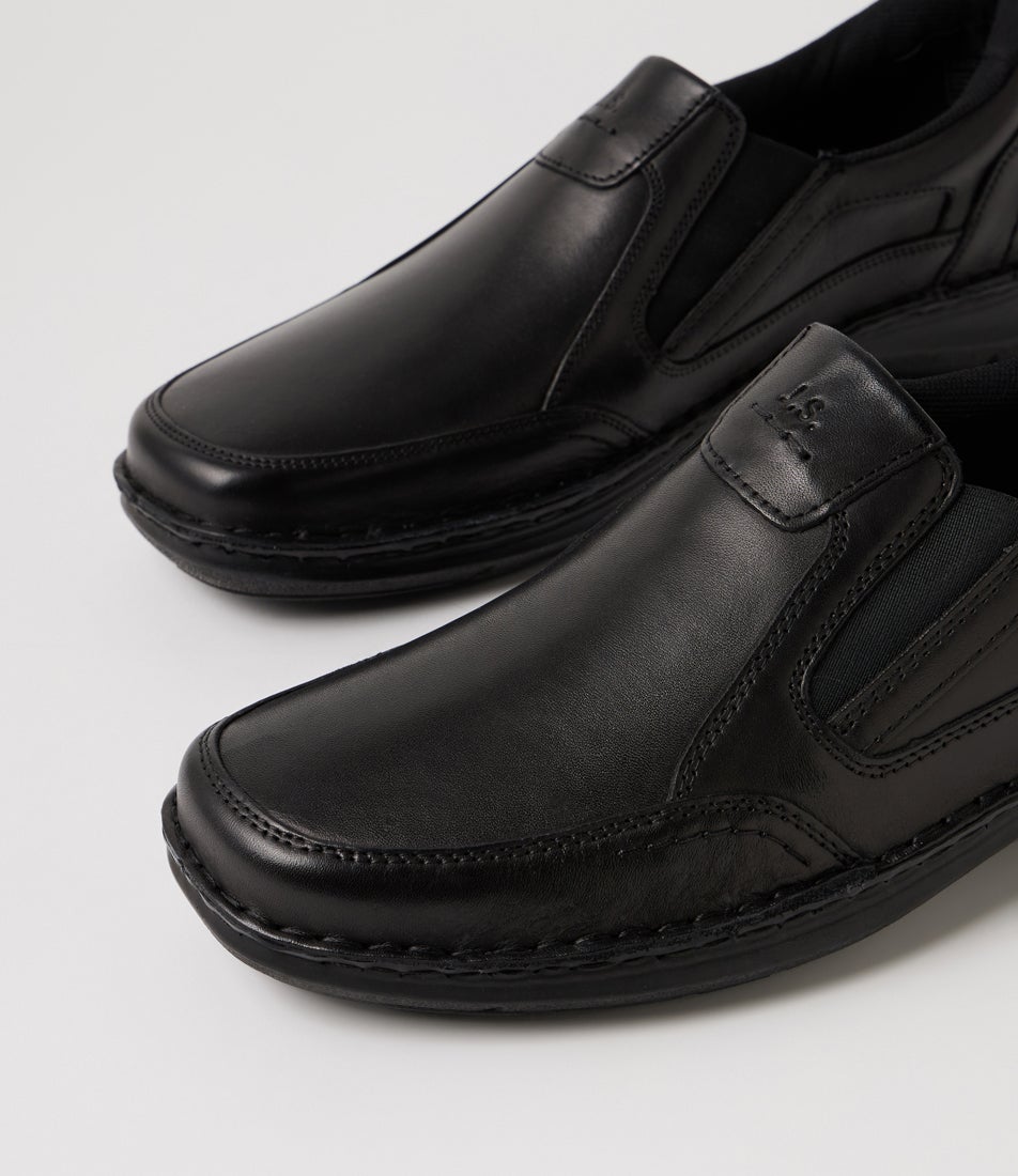 New Anvers 22 Schwarz Leather Flat Shoes