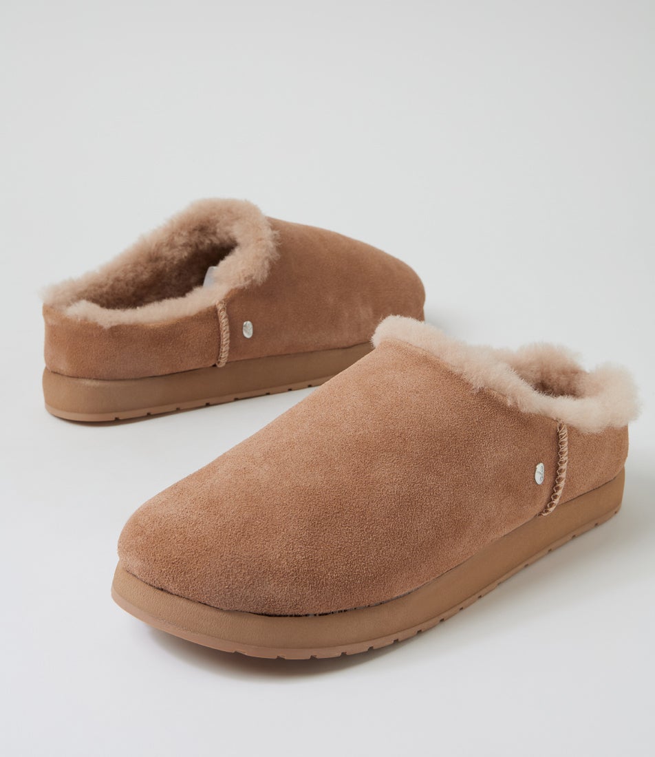Azalea Comfort Camel Suede Slippers