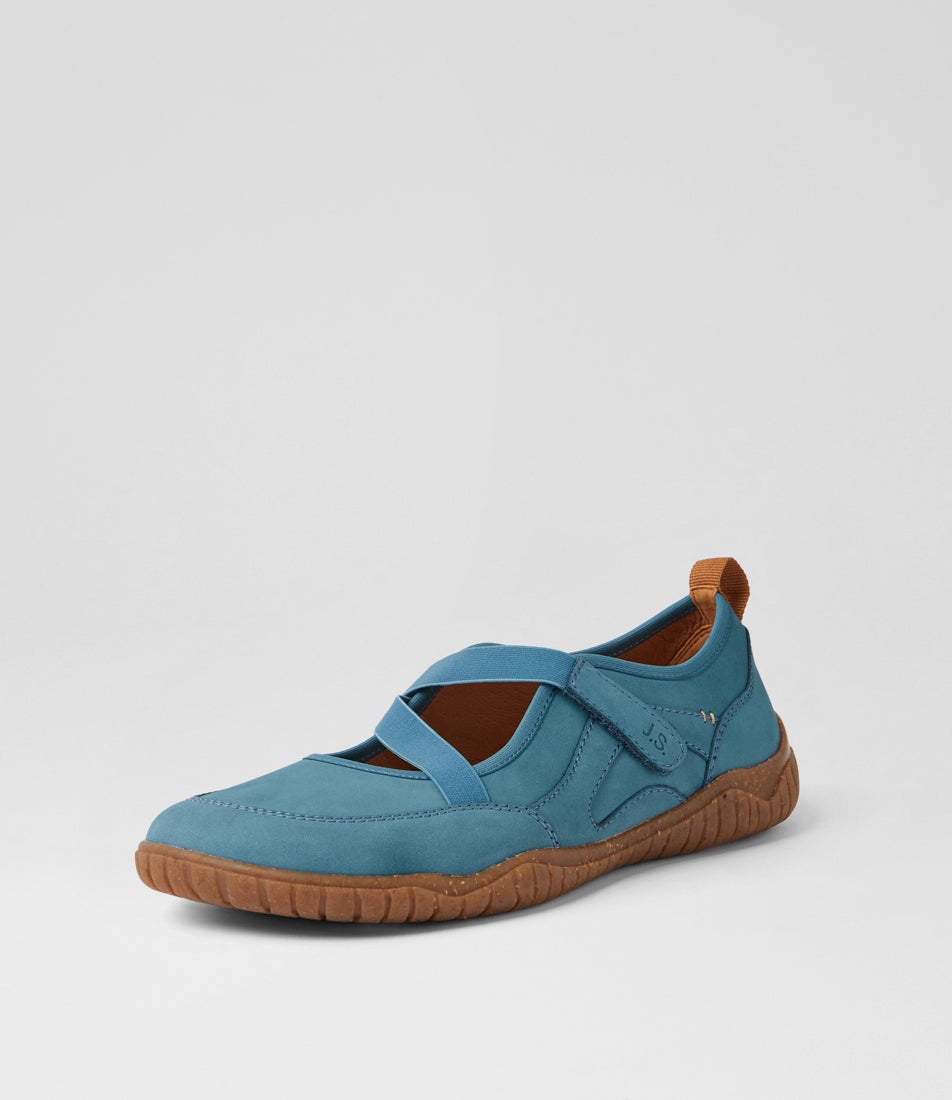 Wynona 10 Slate Blue Leather Ballet Flats