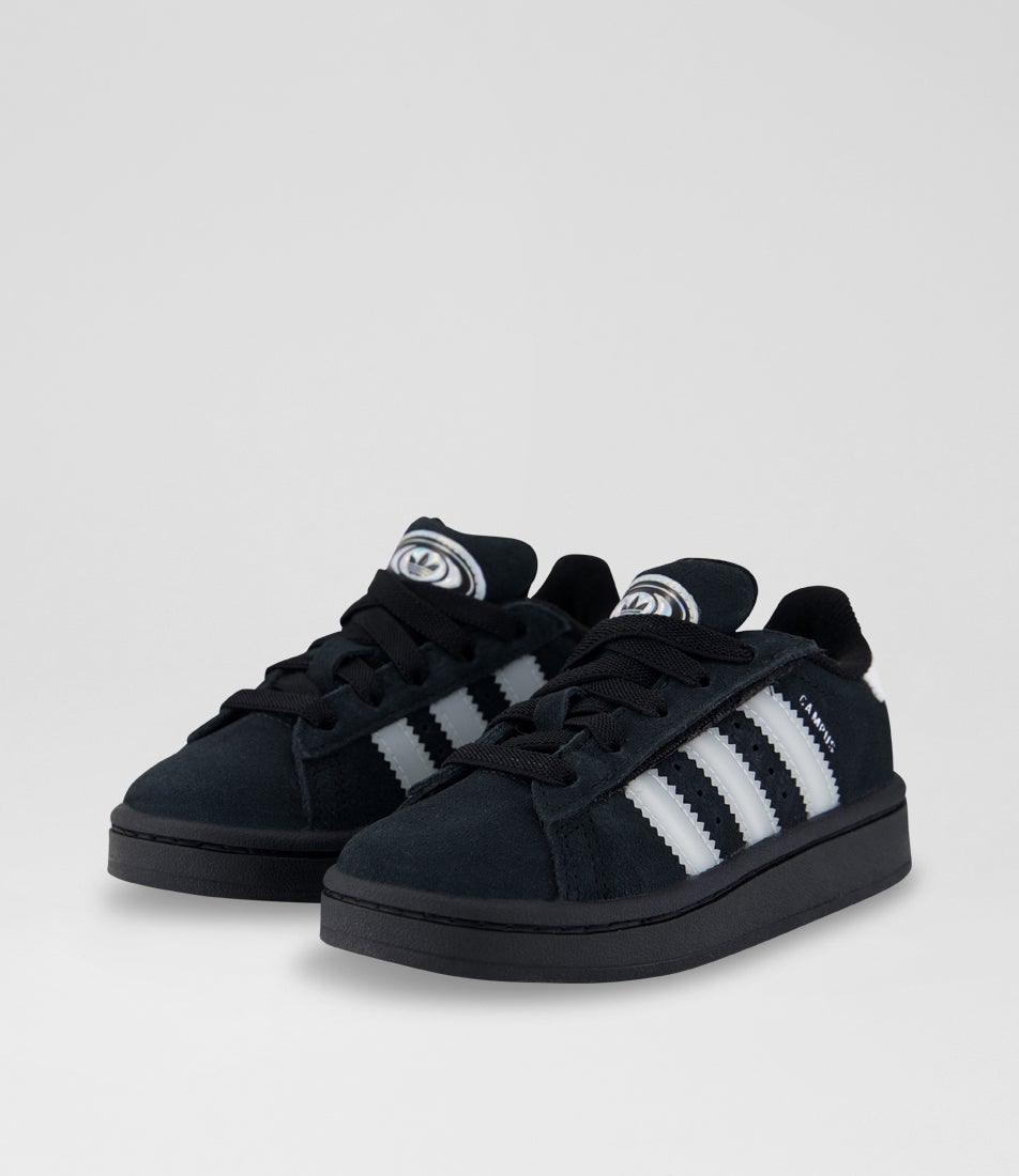 Campus 00 Led Toddler Black White Pure Purple Suede Sneakers