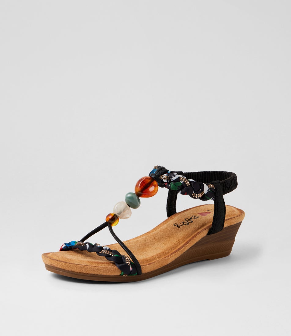 Sholonda Black Multi Sandals