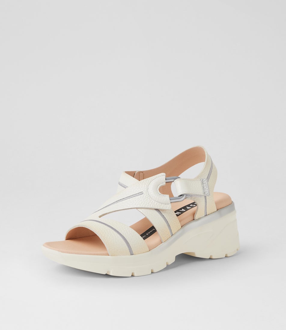 Cedro 70 Panna Leather Sandals