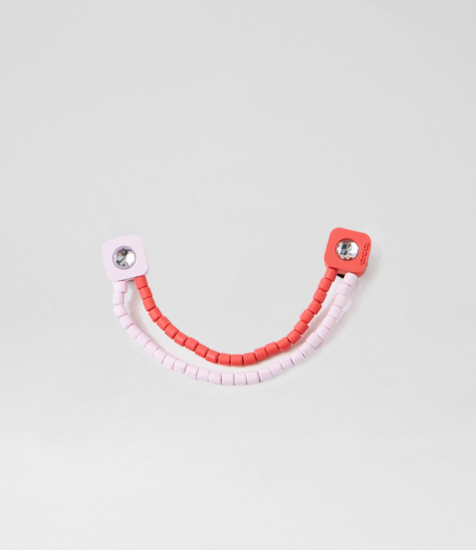 Red Pink Beaded Chain Jibbitz