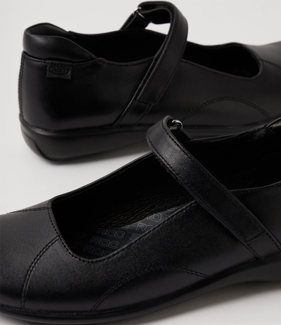 Madras 2 Senior Black Leather School Shoes