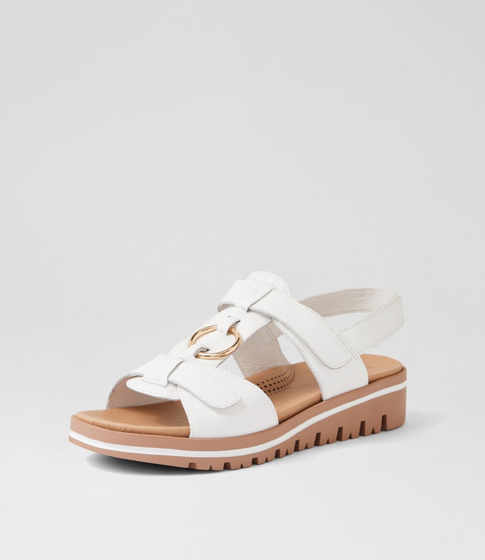 Athleen White Leather Sandals Athleen White Leather Sandals