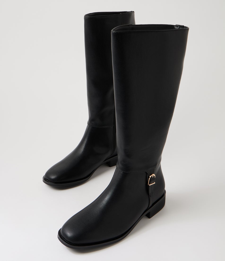 Arcade Black Smooth Knee High Boots
