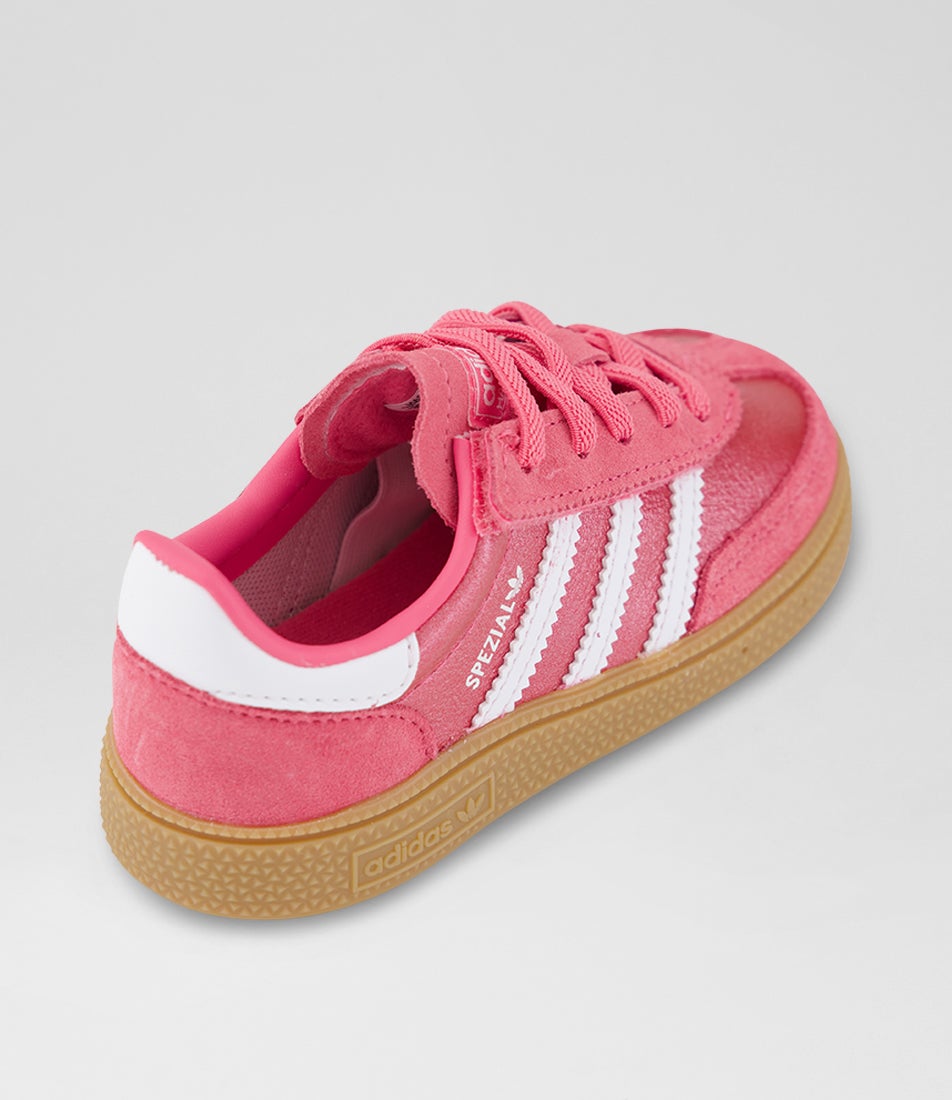 Handball Spezial Toddler Pink Fusion White Gum Suede Wedge Sneakers