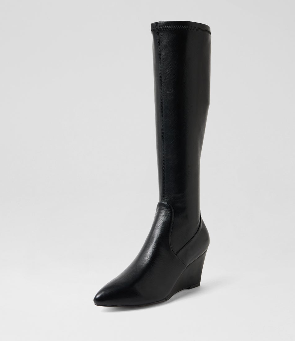 Capital Black Stretch Knee High Boots