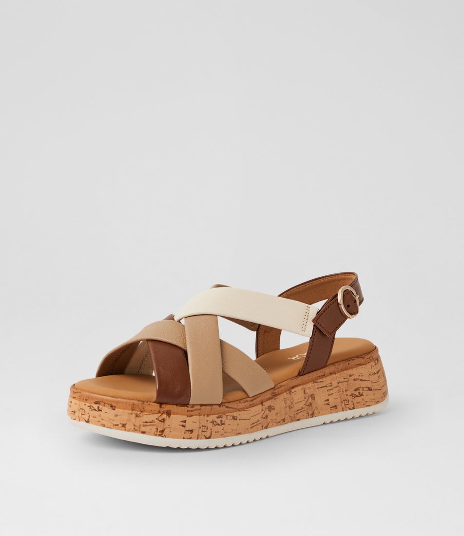 Celo Cognac Multi Sandals