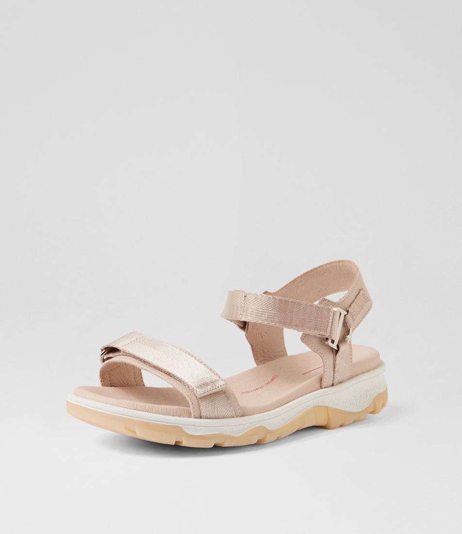 Ramble Nougat Leather Strappy Sandals