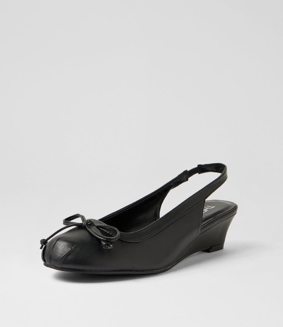 Cate Black Slingback Heels