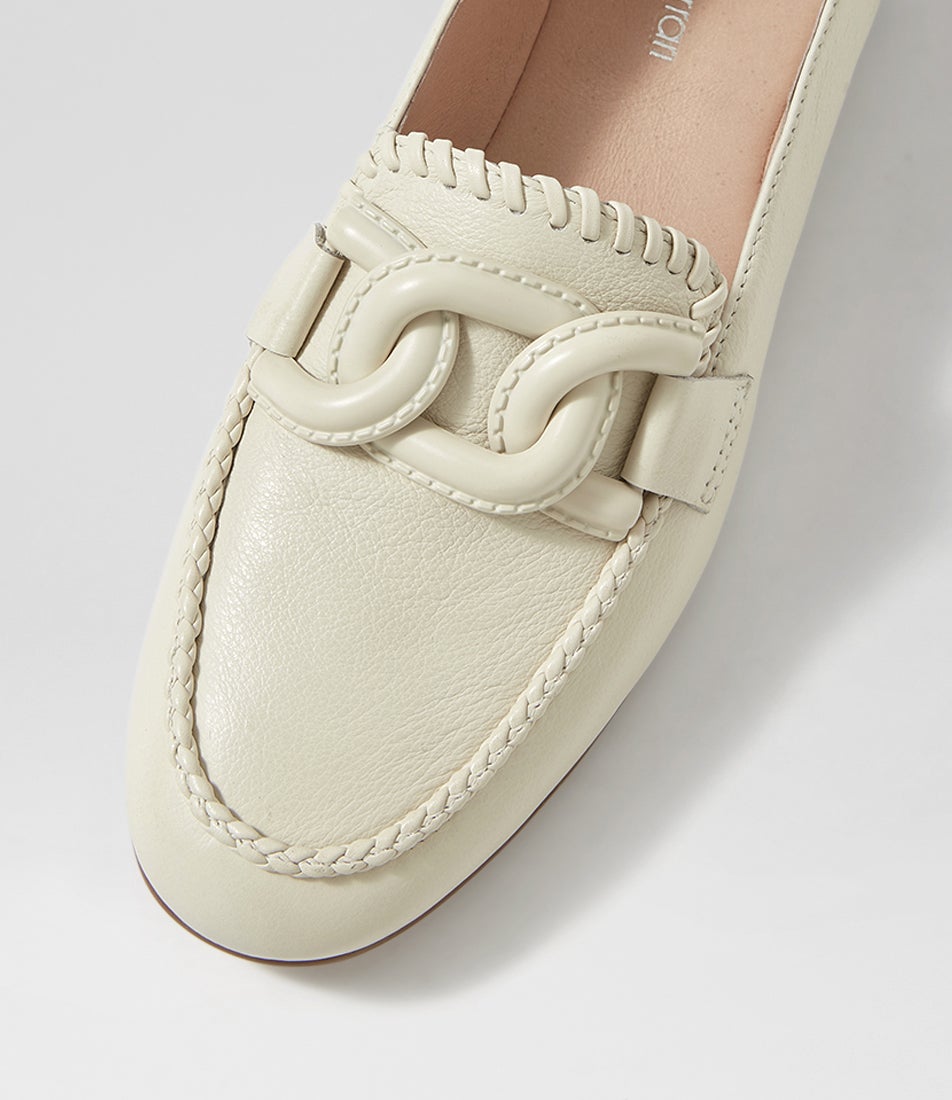 Ipitomy Cream Leather Loafers