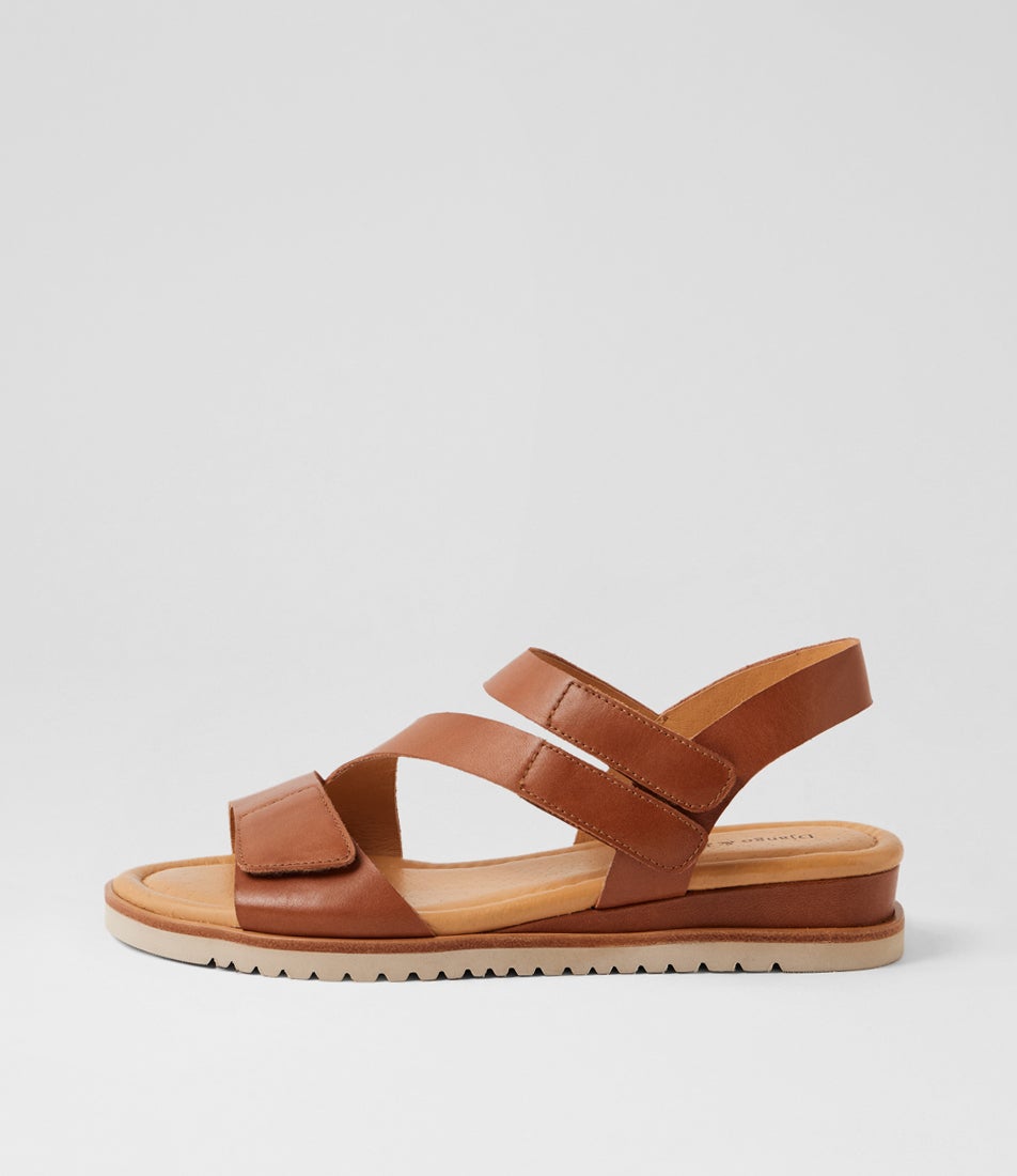 Fallie Chestnut Almond Leather Sandals