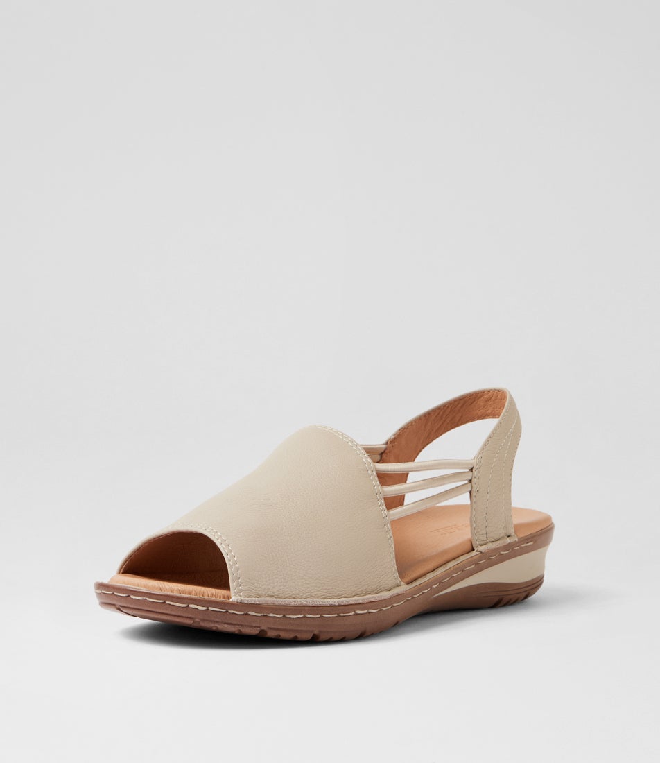 Barrina Almond Leather Wedges Barrina Almond Leather Wedges