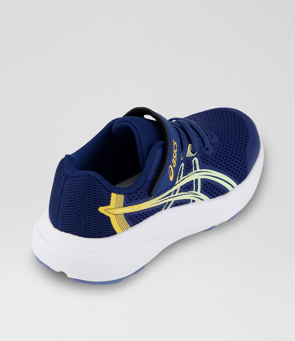 Contend 10 Junior Independence Blue Orange Glow Mesh Sneakers