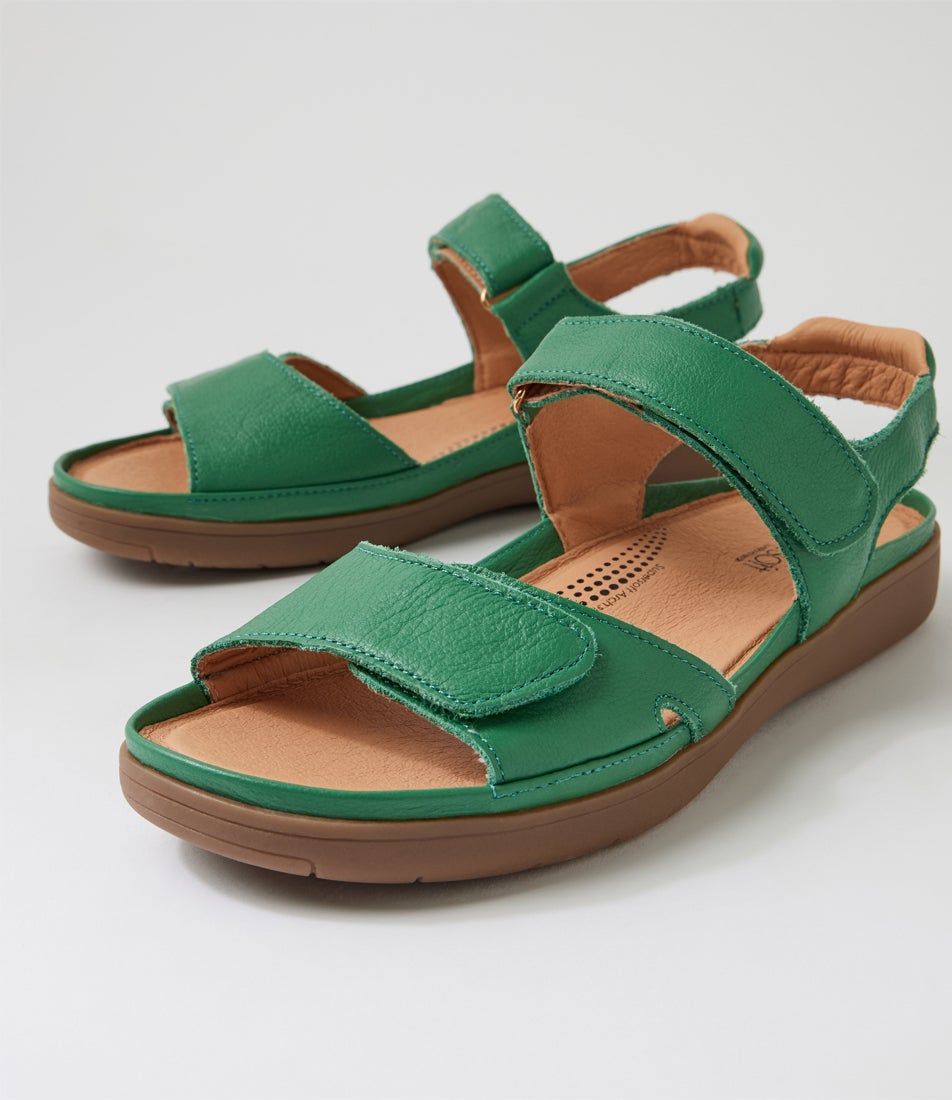Kendals Emerald Gum Leather Sandals