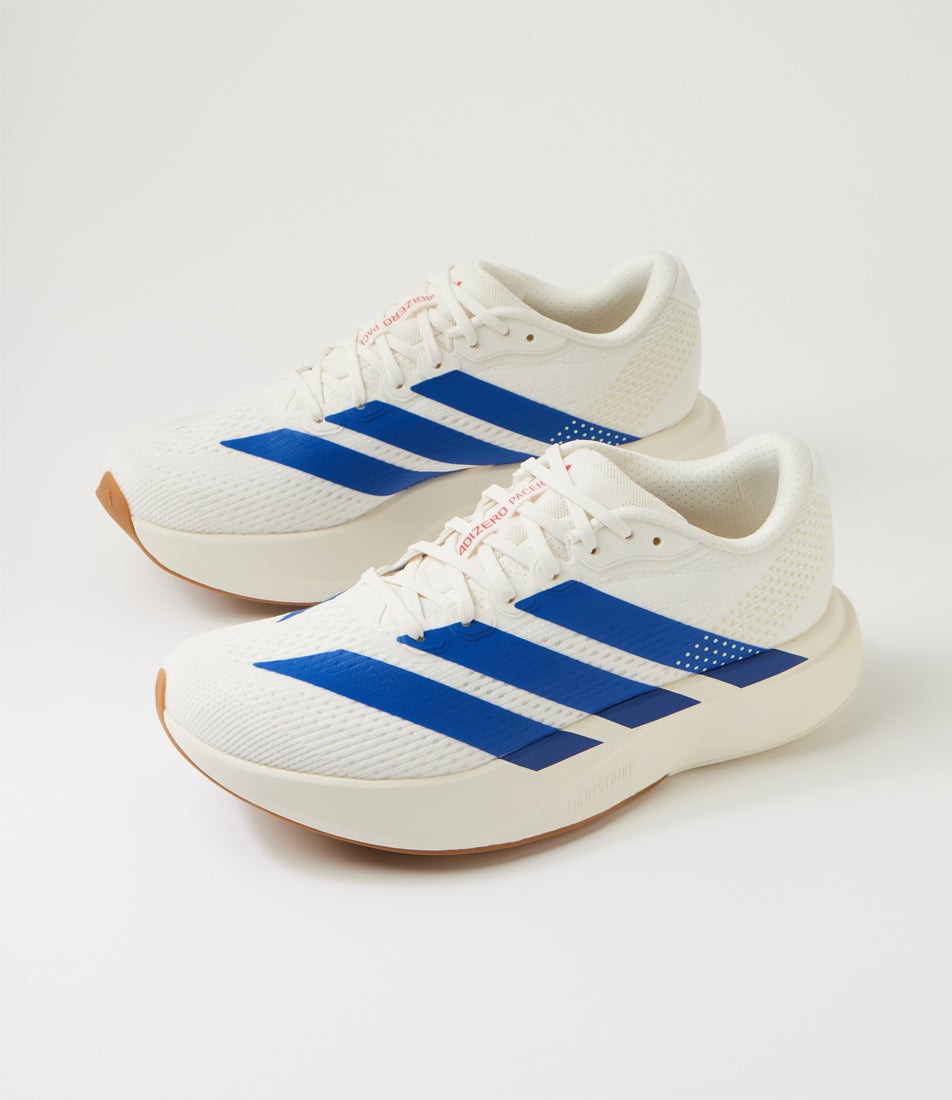Adizero Pacer M White Royal Blue Mesh Sneakers