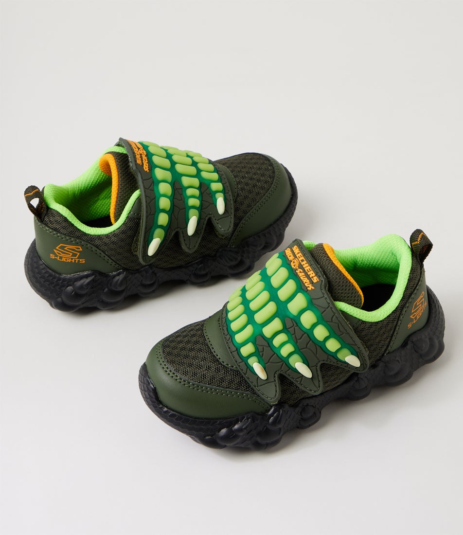 Lil Saurus Claw Bright Toddler Olive Fabric Sneakers Lil Saurus Claw Bright Toddler Olive Fabric Sneakers
