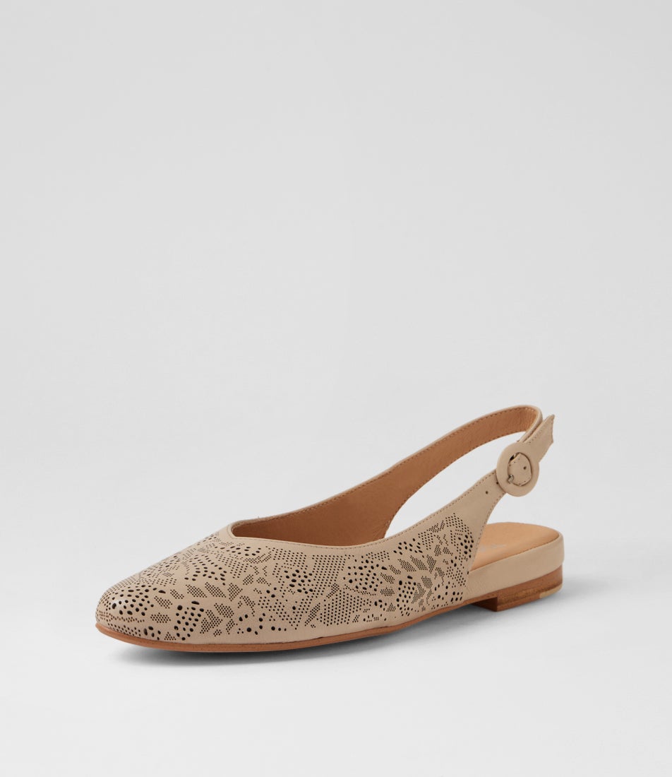 Falo Vanilla Leather Slingbacks