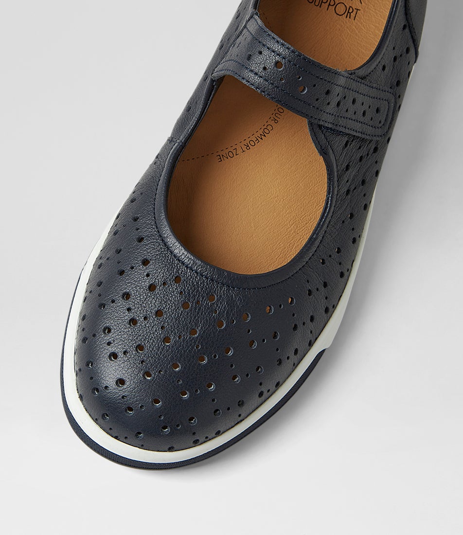 Antho Xf Navy Leather Mary Janes