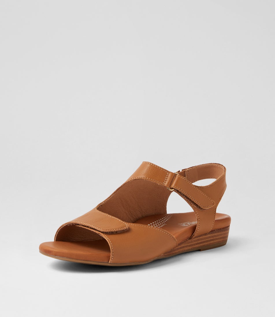 Jarrine Dark Tan Leather Sandals