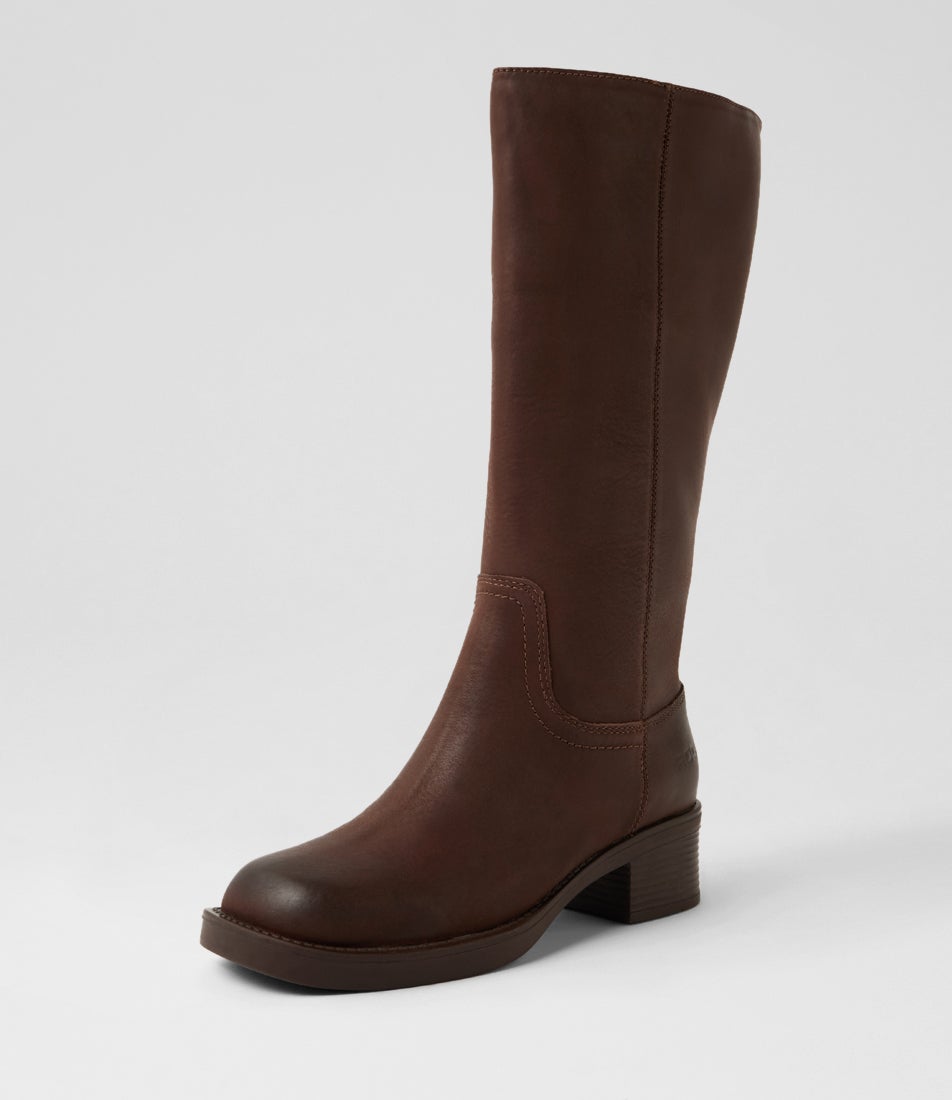 Ridge Tobacco Leather Knee High Boots Ridge Tobacco Leather Knee High Boots