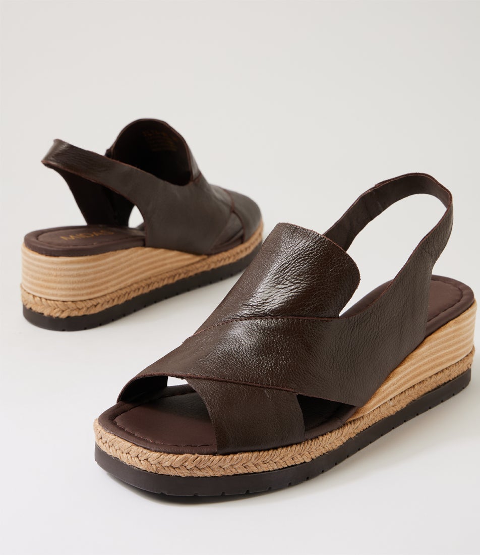 Ilta Choc Leather Wedges