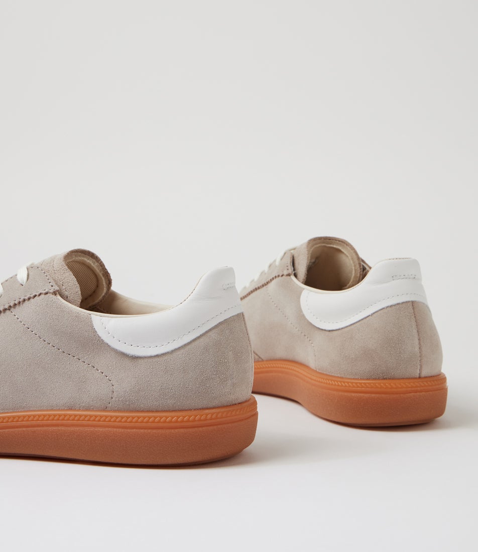 Soft 11 W Pure Cashmere Bright White Suede Lace Up Sneakers