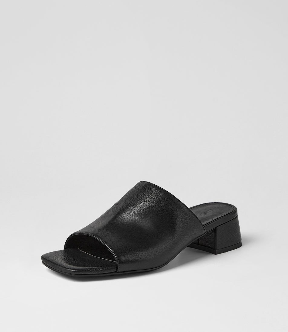Sansah Black Leather Sandals