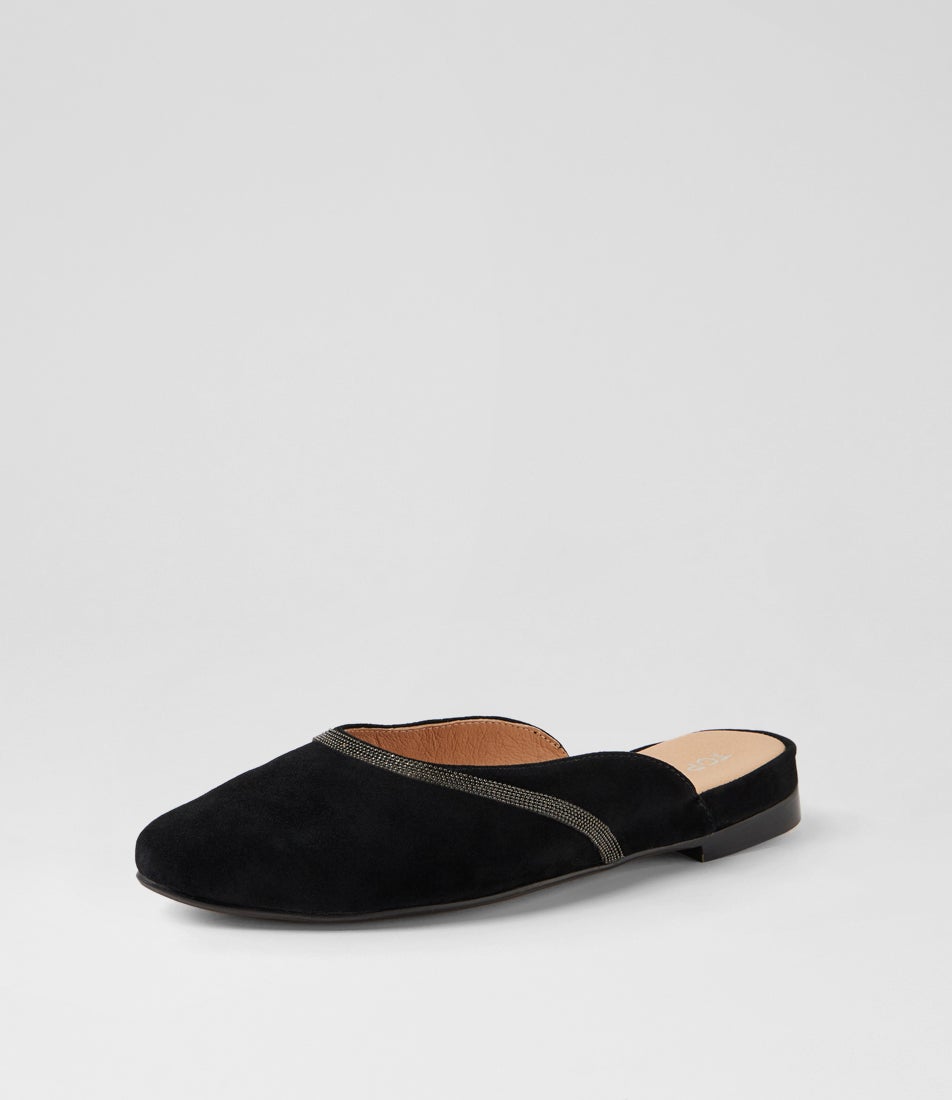 Flamess Black Suede Flats