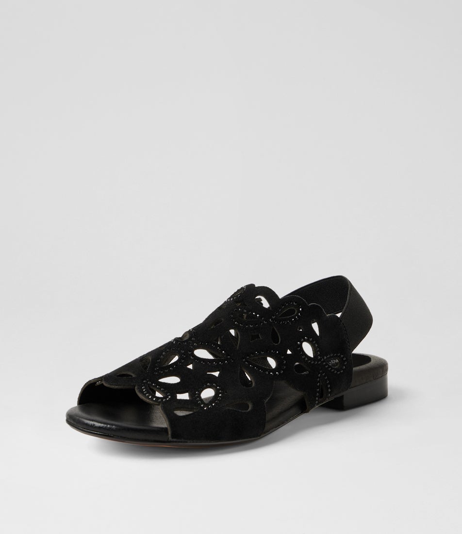 Panina Black Suede Sandals Panina Black Suede Sandals